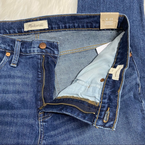 NEW Madewell Tomboy Straight 10" Rise Jeans Chaseley Wash Size 29 - Picture 9 of 16